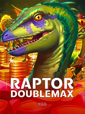 ภาพหน้าปกเกมสล็อต Raptor Doublemax ธีมไดโนเสาร์โลกล้านปีจาก Yggdrasil
