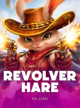 ภาพหน้าปกเกมสล็อต Revolver hare ธีมกระต่ายคาวบอยจาก FaChai